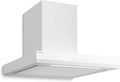 Hotte Murale Klarstein Velaire 60 cm - Efficace et Silencieuse, 600 m³/h, Classe A++, Commandes Tactiles, Éclairage LED, Filtre à Charbon, 3 Vitesses, Design Contemporain, Blanc