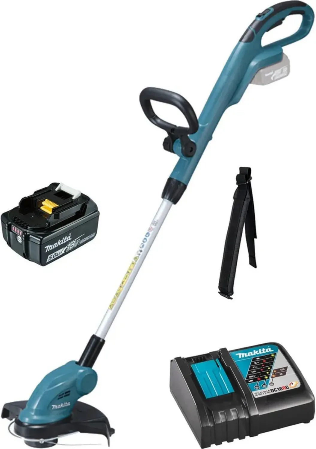 Taille-bordures sans fil 18V avec batterie 5,0 Ah et chargeur rapide - MAKITA DUR181RT