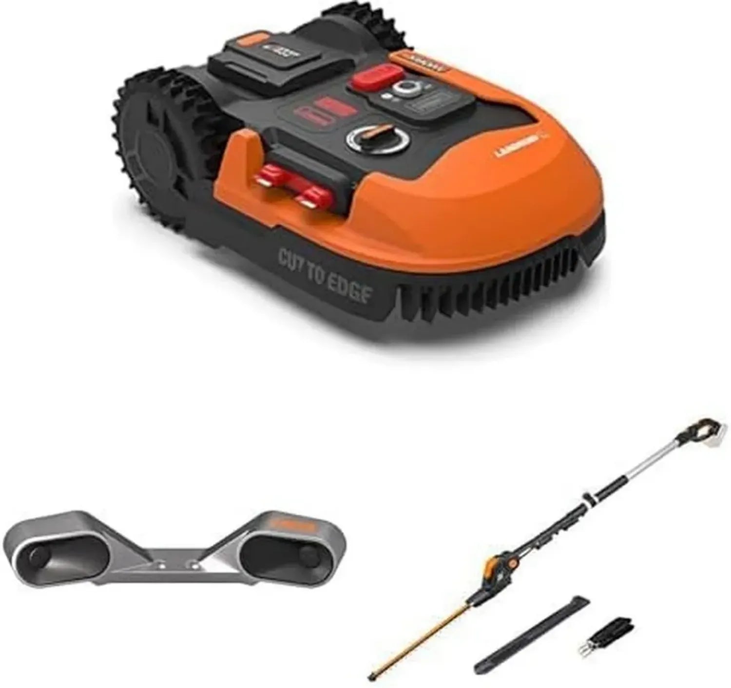 Robot Tondeuse Connecté WORX LANDROID 500 m² WR165E avec ACS et Taille-Haies sans Fil