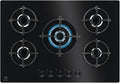 Plaque de Cuisson à Gaz 75 cm 5 Foyers Noir - Modèle EGG75372K