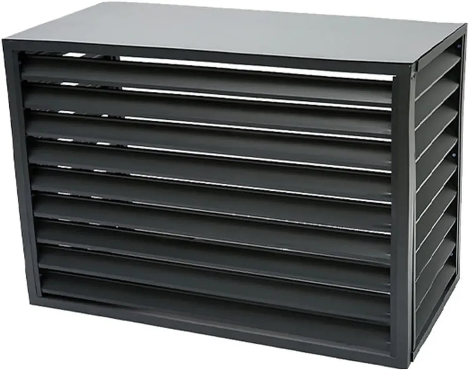 Écran de Protection pour Climatiseur Extérieur, Aluminium Décoratif, Toutes Saisons, Gris 100x70x50 cm