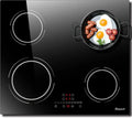 Table de Cuisson à Induction 4 Zones 60cm, 6400W, Commande Tactile, Minuterie, Sécurité Enfant, Mode Pause