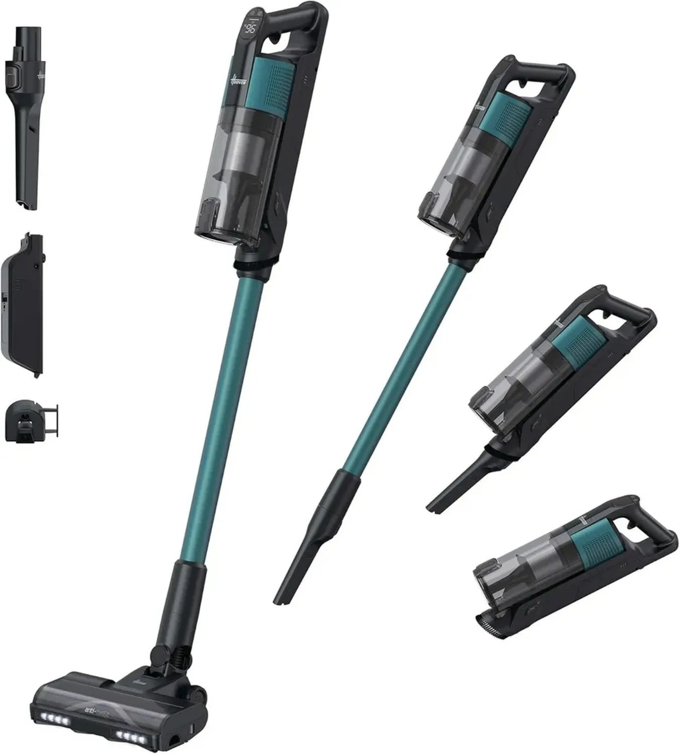 Aspirateur Balai Sans Fil Hoover HF3 Core, Puissance 110AW, Autonomie 60 Min, Brosse LED Anti-Emmêlement, Multi-Surfaces, Mode Turbo, Batterie Amovible