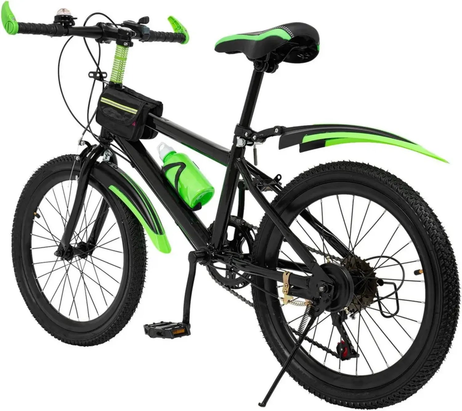 Vélo Tout-Terrain Enfant 20'' 7 Vitesses, Double Frein à Disque, Accessoires Inclus, 8-13 Ans