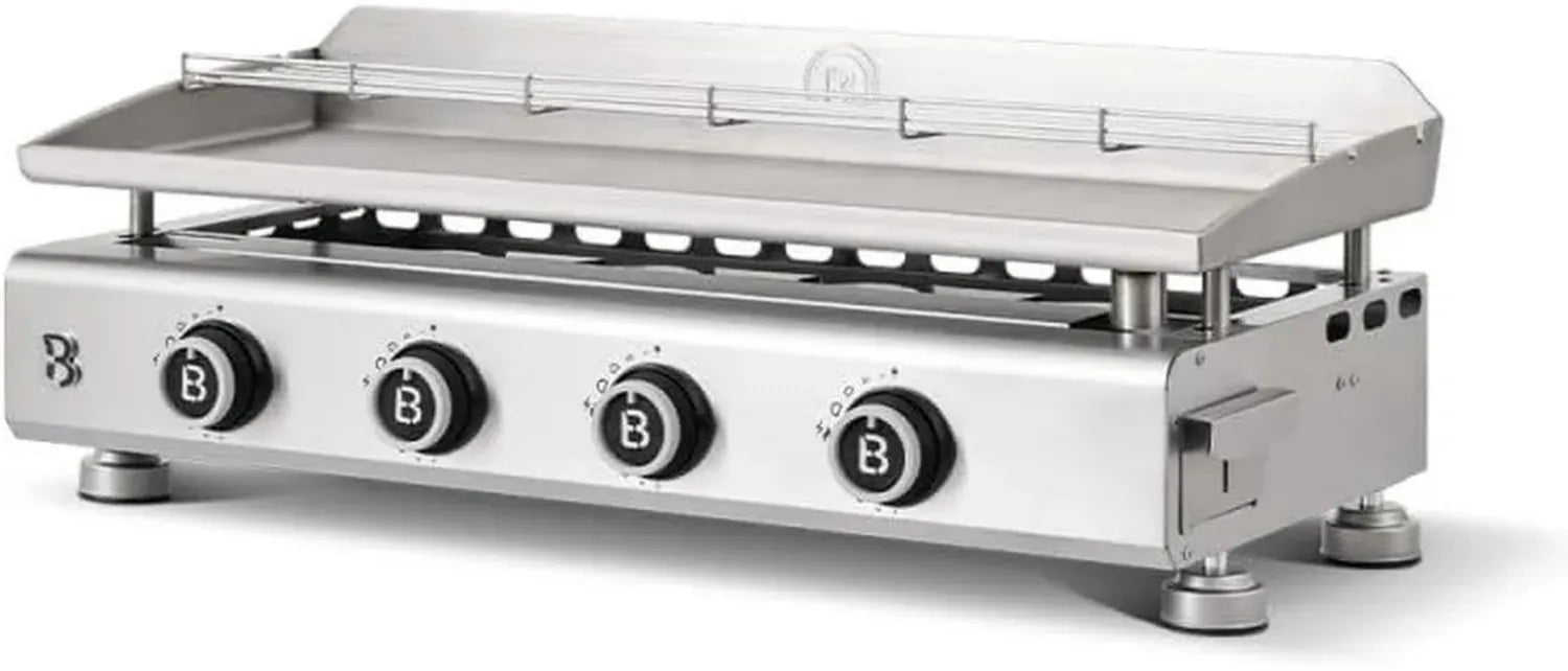 Plancha à Gaz 4 Feux Silvia EVO avec Inox et Tiroir à Graisse