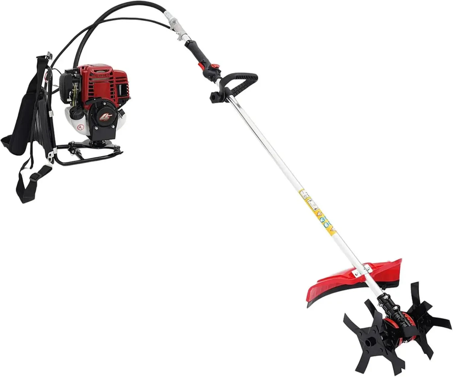 Motoculteur et Tondeuse à Gazon 2-en-1, Essence, 36 CC, 1000 W, Largeur 27/32 cm, Moteur 4 Temps